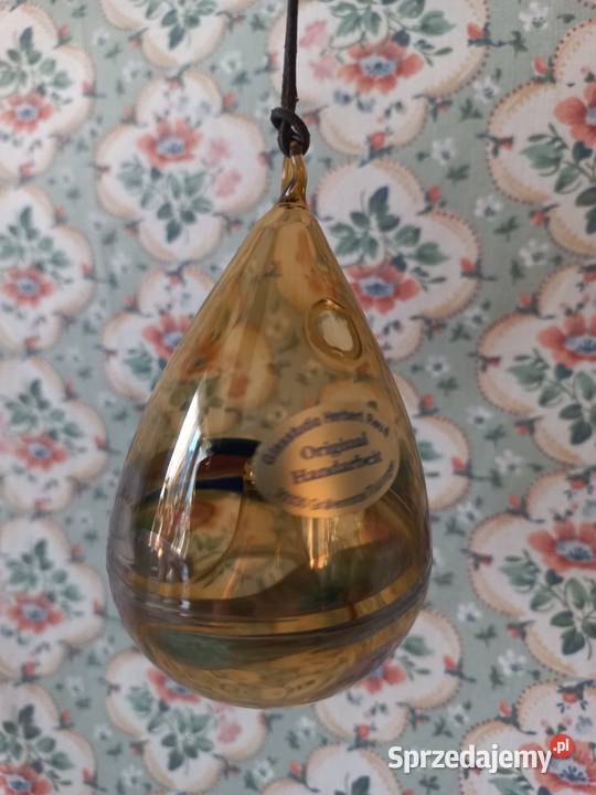 Vintage lampka olejna ze szkła artystycznego Trzebiatów sprzedam