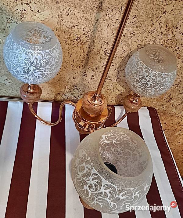 Żyrandol lampa sufitowa lata 30 40 te wielkopolskie Ostrów Wielkopolski