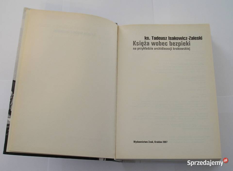 KSIĘŻA WOBEC BEZPIEKI TADEUSZ ISAKOWICZZALESKI twarda