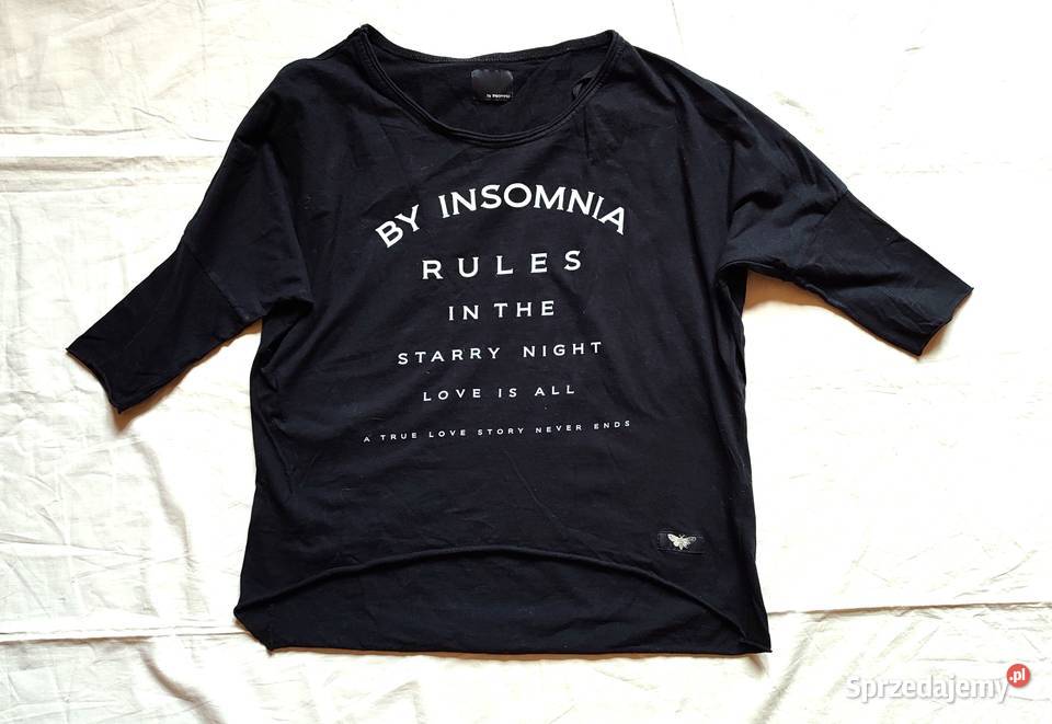 Bluzka czarna Insomnia oversize LXL