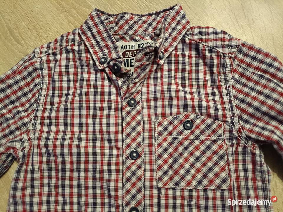 Koszulka w kratę czerwonogranatową Next 80 pomorskie Kwidzyn