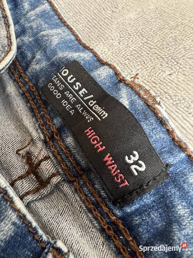 Jeansy spodnie skinny dżinsy rurki niebieskie Bez wzoru podkarpackie