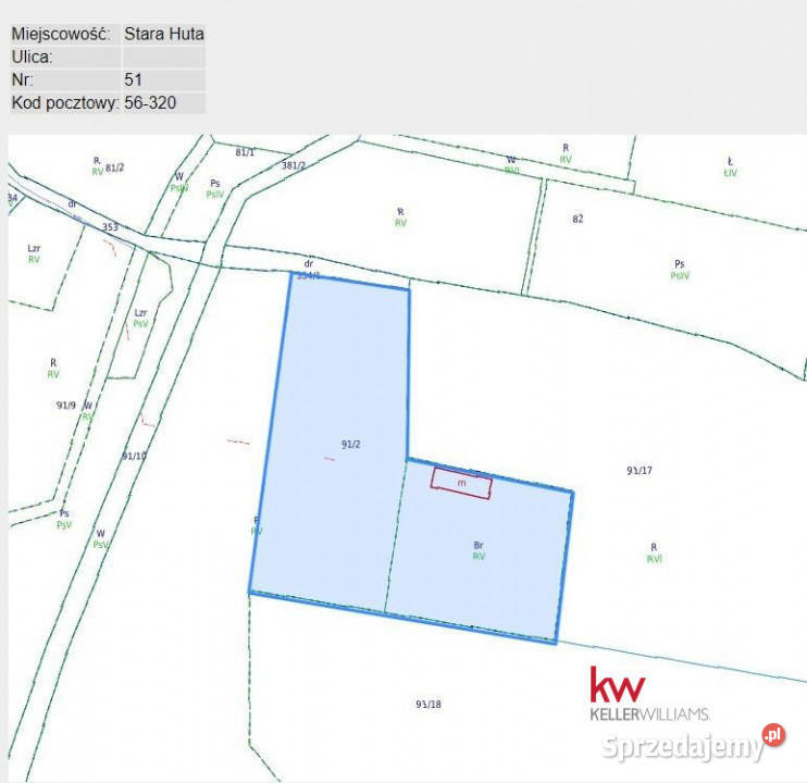 Działka 8869m2 Stara Huta