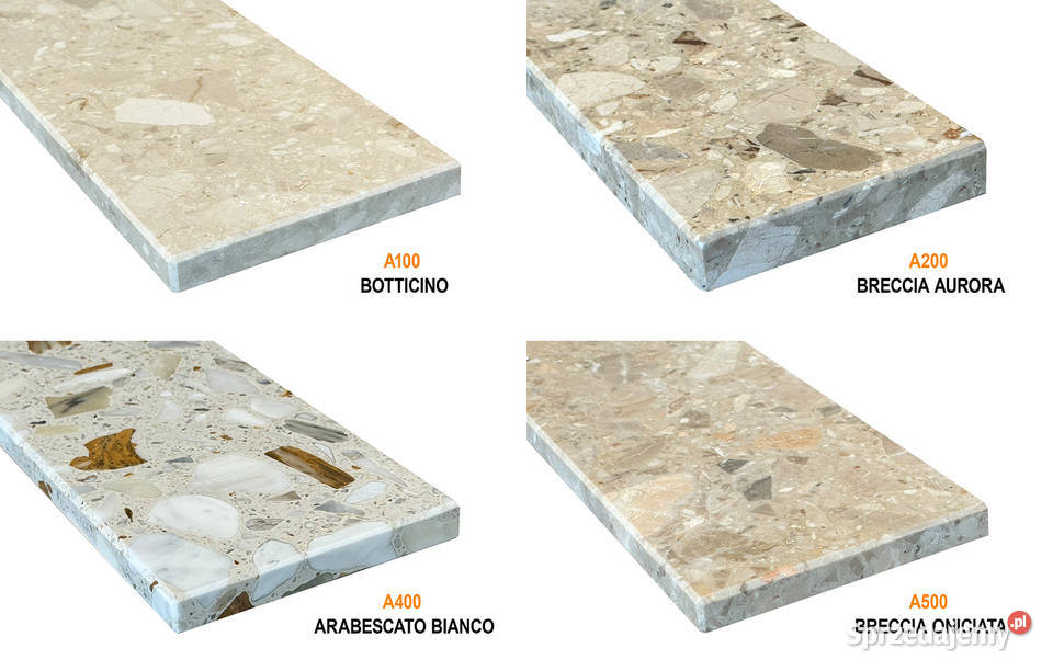 Parapet wewnętrzny aglomarmur parapety na wymiar podkarpackie