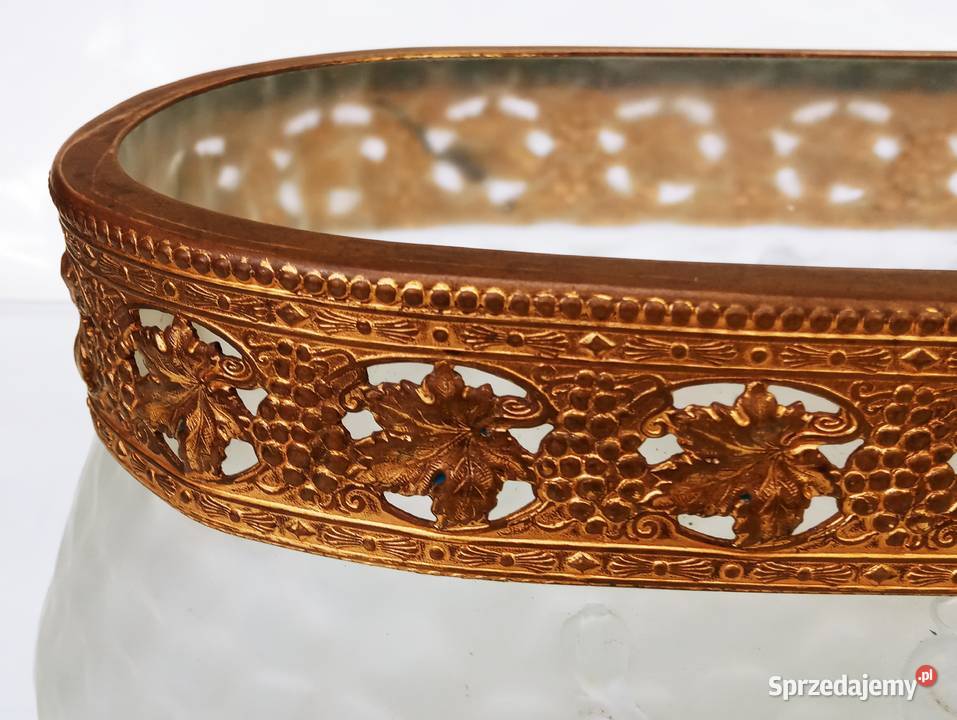 Loetz Żardiniera Szkło Brąz Pozłacany lubuskie Nowa Sól sprzedam