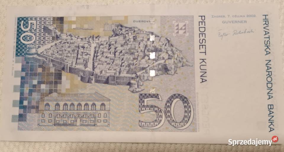 Banknot 50 KUN chorwackich kujawsko-pomorskie Bydgoszcz