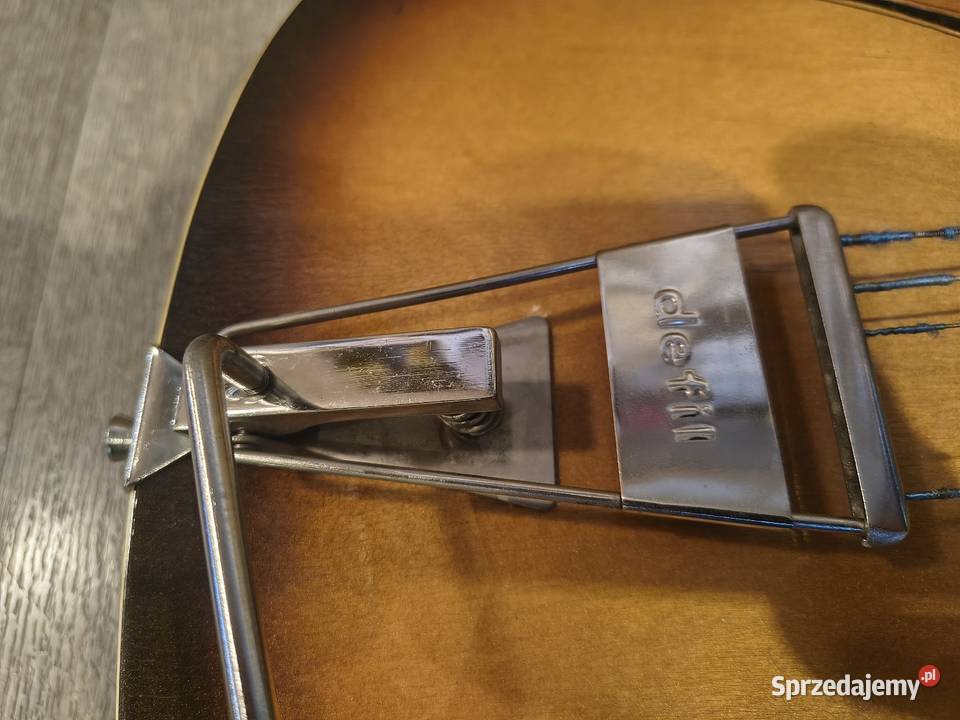 Polska gitara Defil jazz komplet z pokrowcem małopolskie Skawina