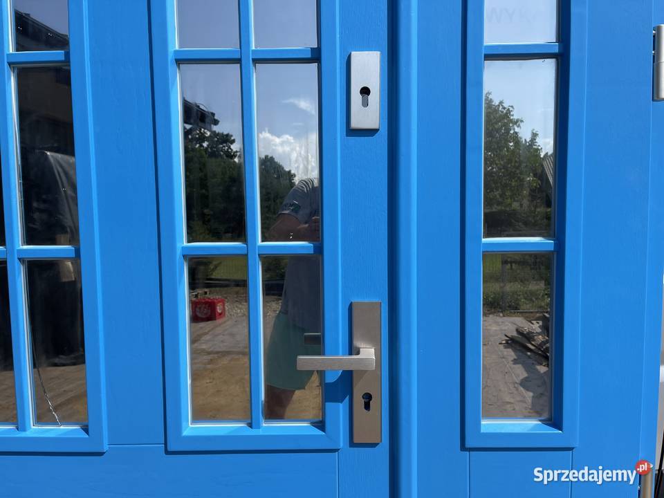 Drzwi zewnętrzne drewniane dwuskrzydłowe NA kujawsko-pomorskie Bydgoszcz sprzedam