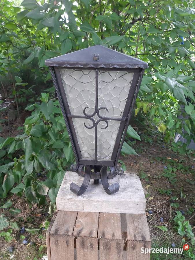 Stara retro lampa zewnętrzna duża latarnia Głuchołazy sprzedam