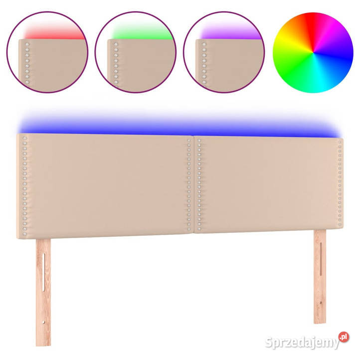Zagłówek do łóżka z LED cappuccino 144x5x7888 Warszawa