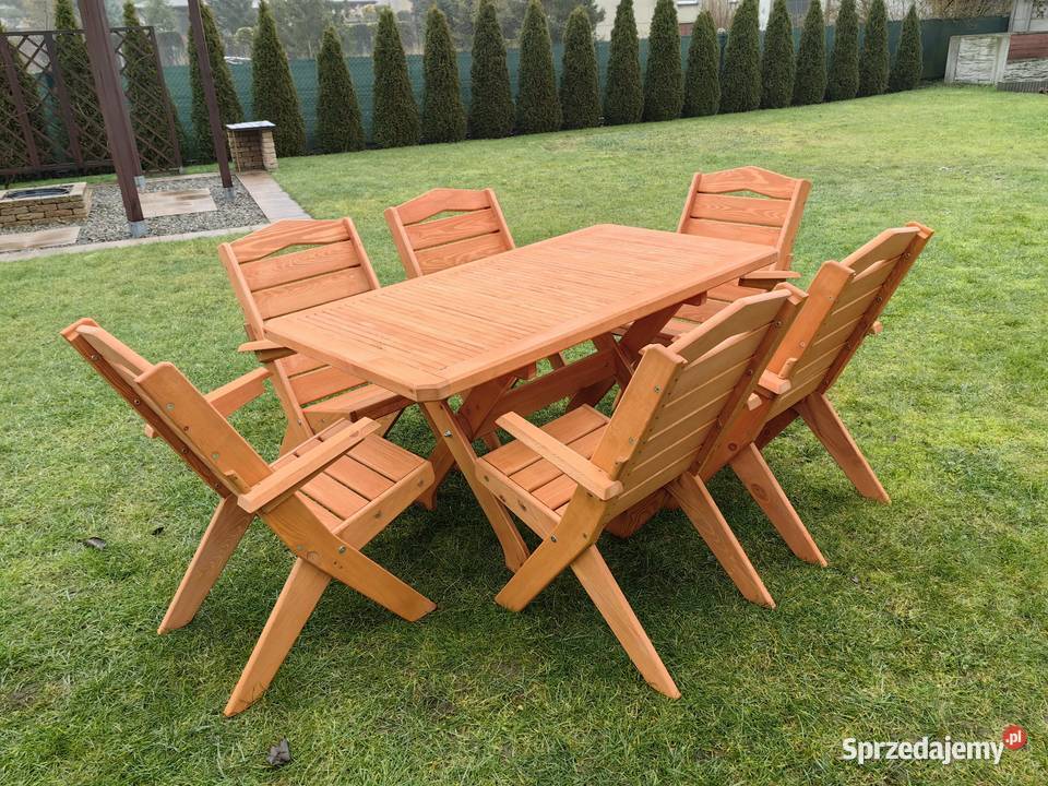 Meble ogrodowe drewniane składane meble tarasowe drewno
