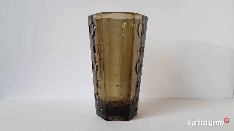 Wazon Woda Sodowa Ząbkowice kolorowe szkło PRL śląskie