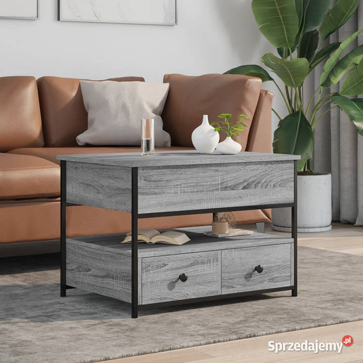 Stolik kawowy szary dąb sonoma 70x50x50 WM845384 Stoły Warszawa