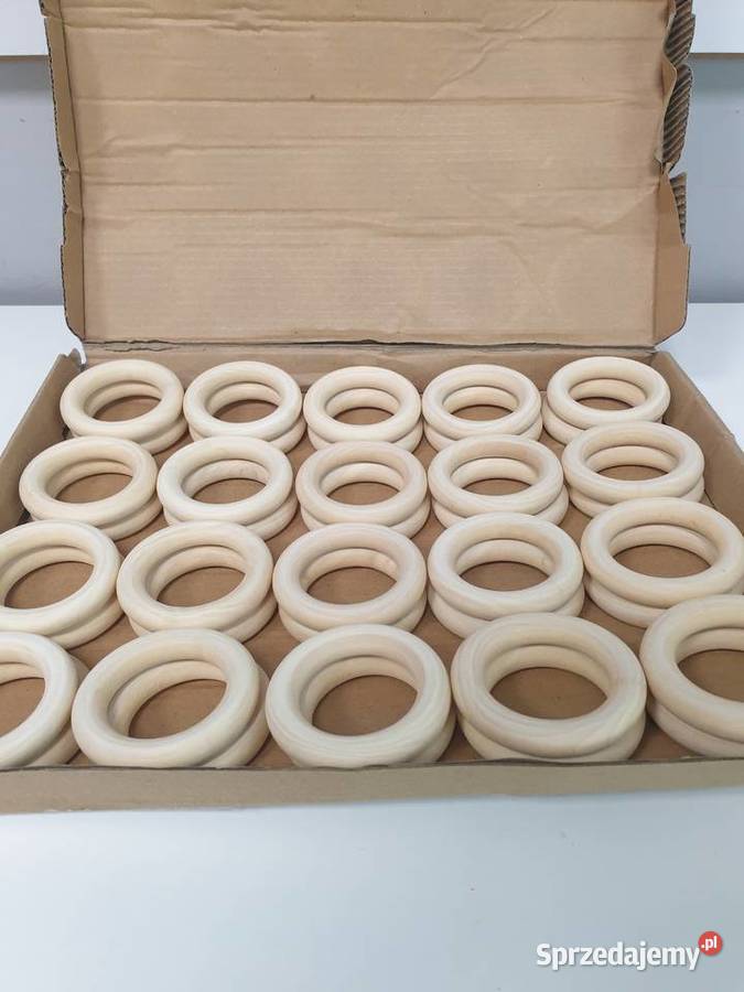 Drewniane pierścienie 40 kółka do makramy Legnica sprzedam