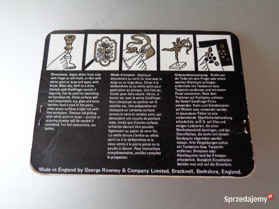 Oryginalna pasta złotnicza Rowney Goldfinger Brzeg sprzedam