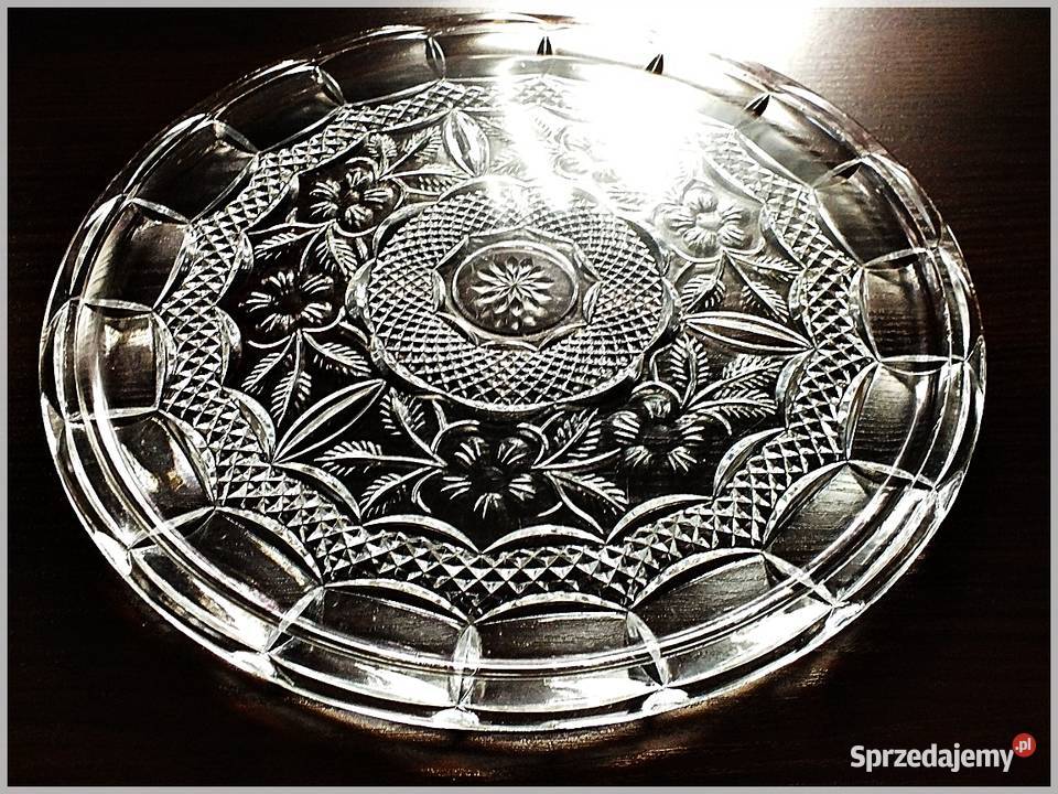 Duży Talerz kryształowy Patera 31 z lat 4050 lubuskie Żary