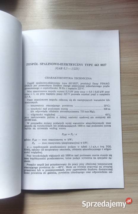 GAB 051225 AGREGAT TYP 663 8027 CHARAKTERYSTYKA