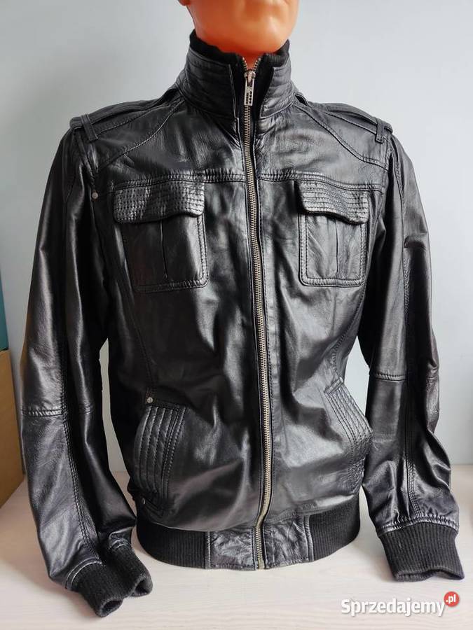 Kurtka skórzana męska Bershka czarna opolskie Głuchołazy sprzedam