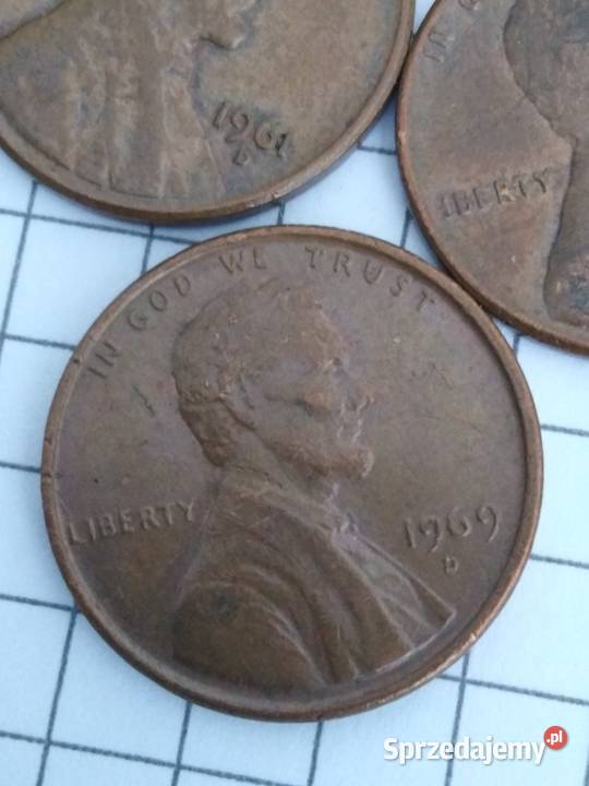 Lot monet obiegowych 1 cent lincoln usa lata Żary