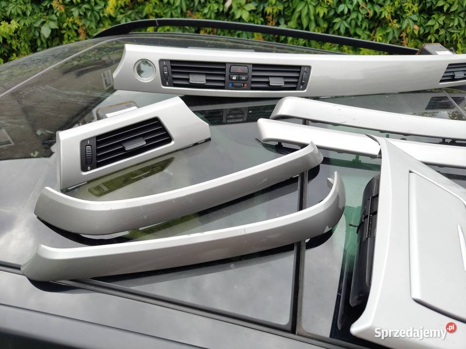 Bmw e90 dekory srebrne komplet Europa