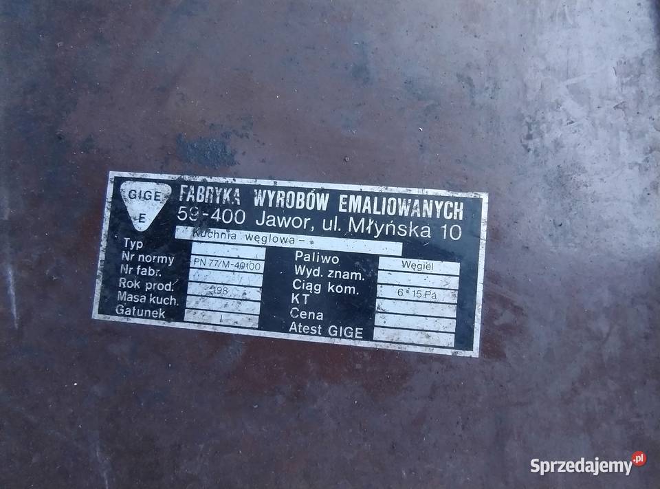 Kuchnia węglowa FAWEM z wężownicą i szamotem