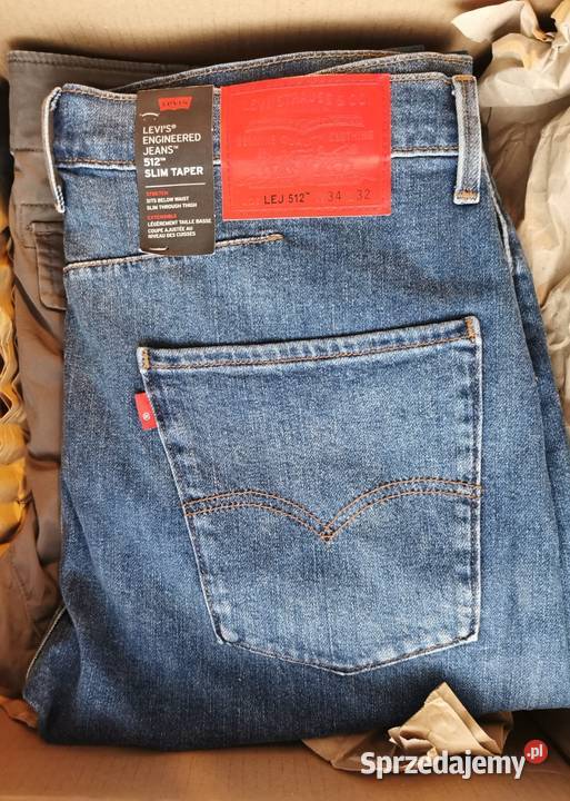 Levis 512 Slim Fit Taper W34 L32 Jeansy Super Rozmiar XL Odzież codzienna łódzkie Łódź
