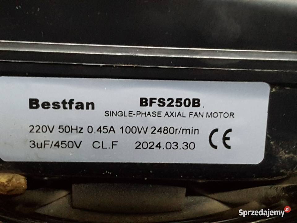 Wentylator Bestfan 220V 50Hz 045A 100W 2480 Biznes i Przemysł kujawsko-pomorskie