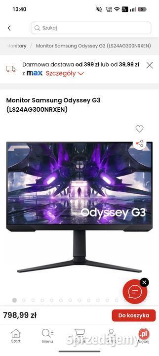Monitor Samsung Odyssey G3 mazowieckie Ostrołęka