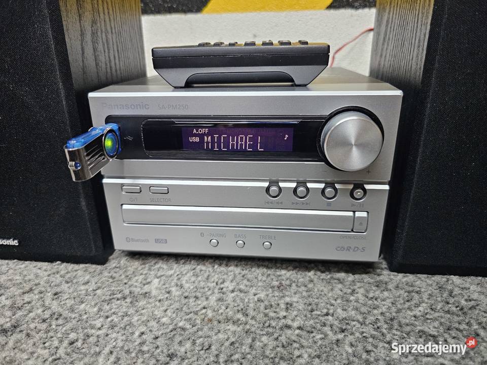 Wieża PANASONIC SCPM250 Bluetooth USB wysyłka 15 małopolskie Kraków sprzedam