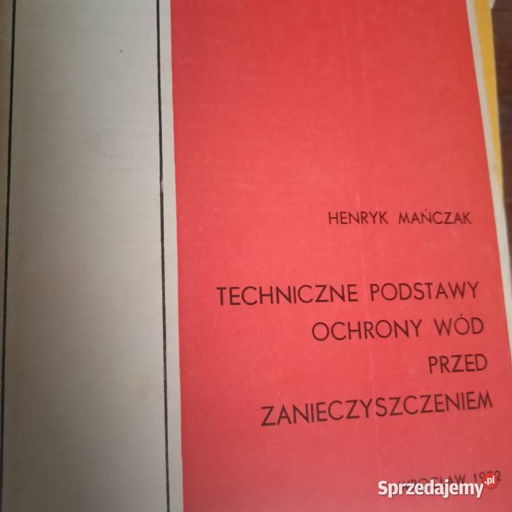 Techniczne podstawy ochrony wód książki wysyłka Gdańsk