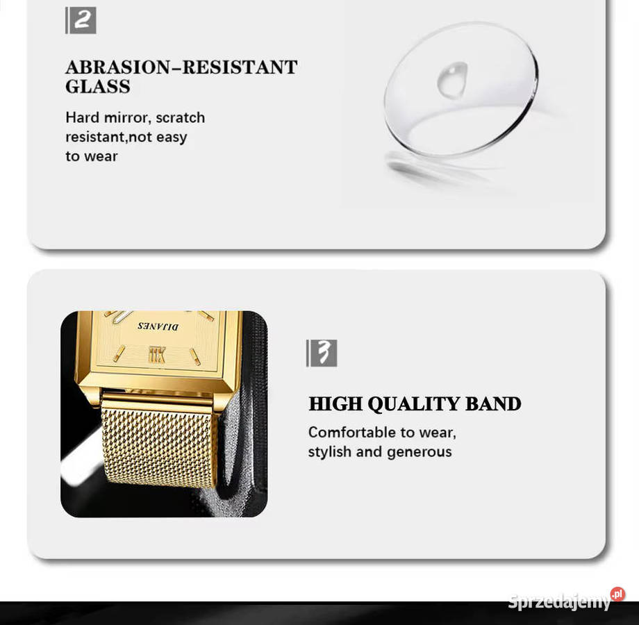 Zegarek męski DIJANES płaski i lekki Nowy ładny Warszawa sprzedam