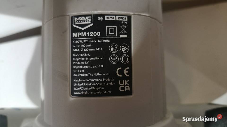 Mieszarka elektryczna MacAllister 1200 W