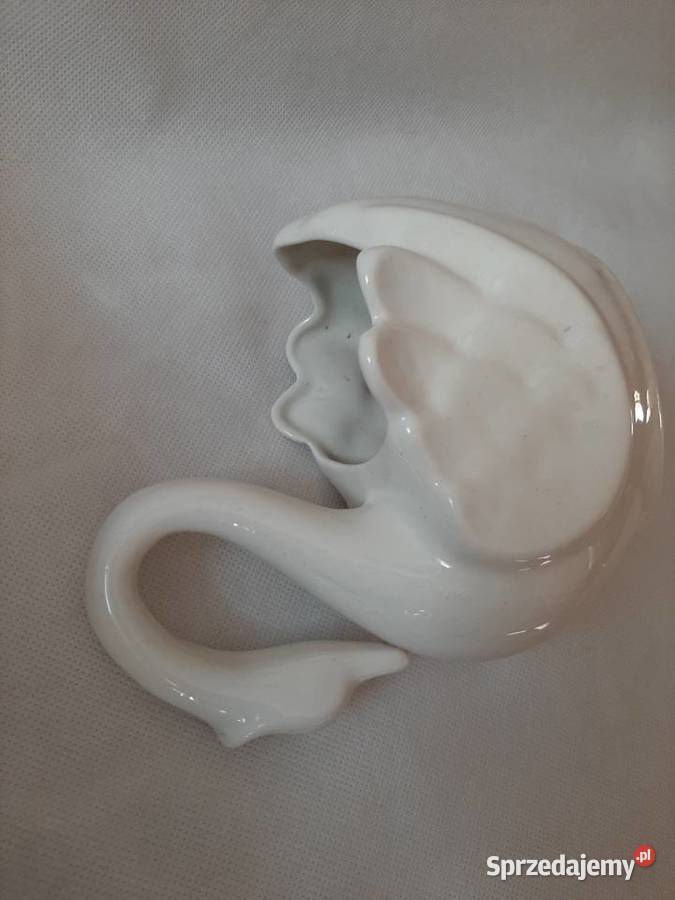 Uroczy porcelanowy łabędź z miejscem na kujawsko-pomorskie Inowrocław sprzedam