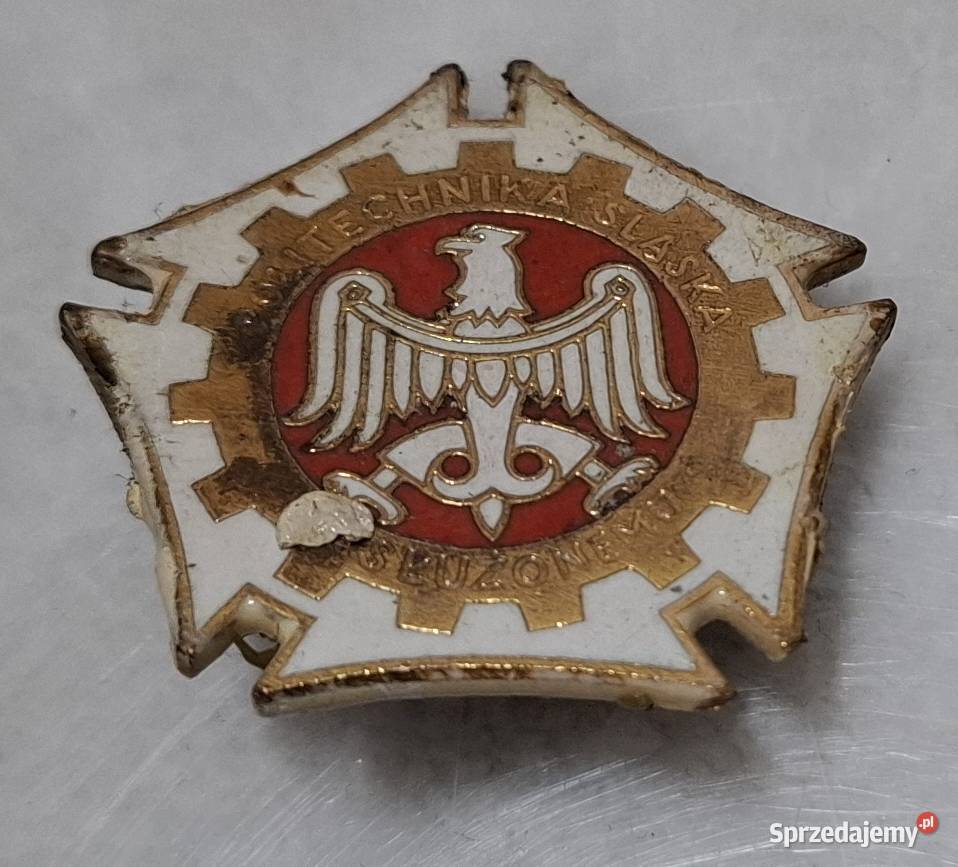 Odznaka przypinka Zasłużonemu Politechnika Czeladź sprzedam