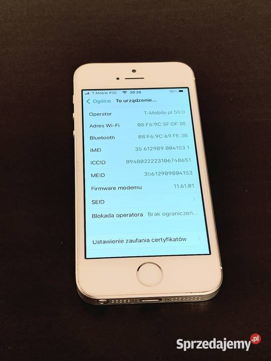 iPhone SE 2016 32GB 93 baterii Biały Apple / iPhone Warszawa sprzedam