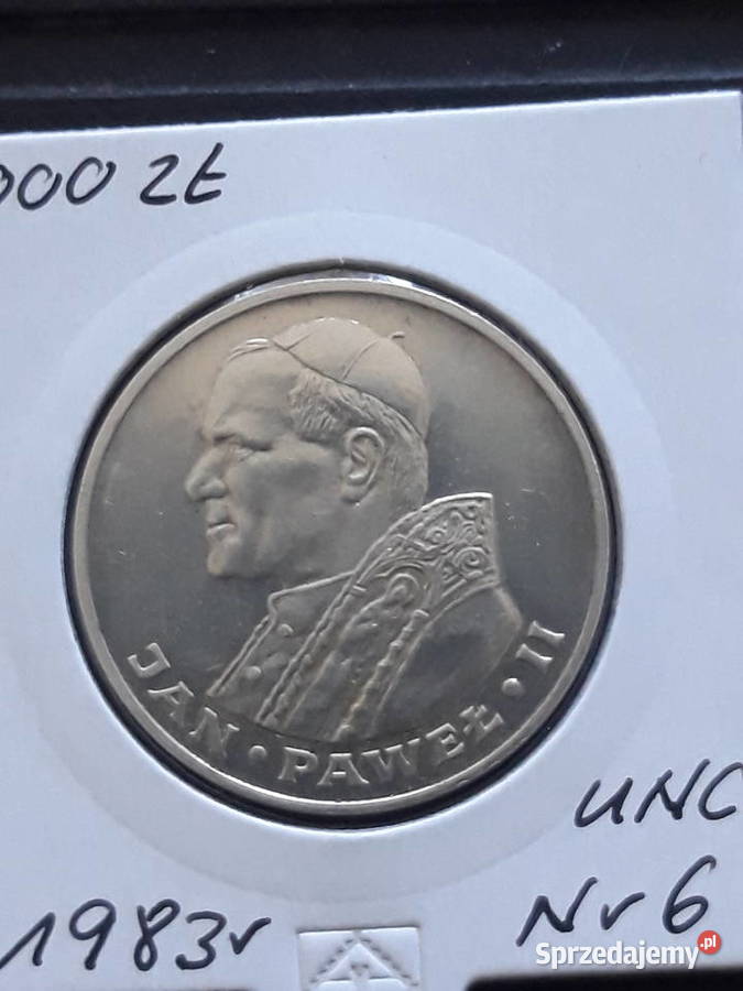 1000 Papież Jan Paweł II 1983 r 6 Mennicza Konin