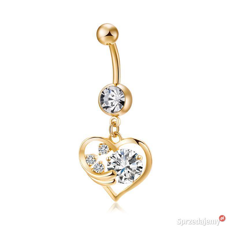 Kolczyk do pępka kryształ serce 1518mm banan Cieszyn
