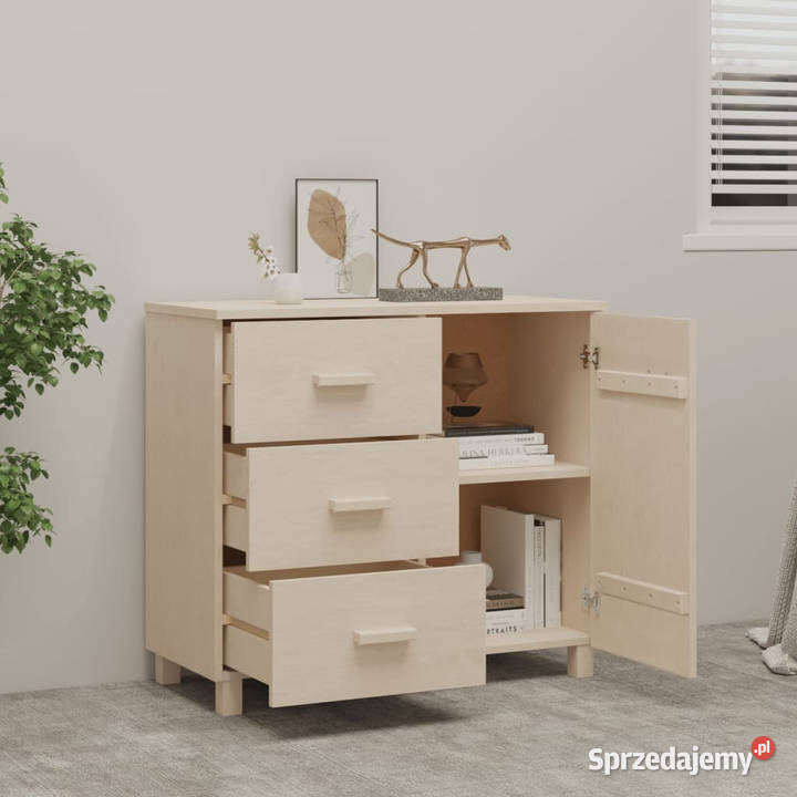 Szafka HAMAR miodowy brąz 90x40x80 lite drewno Warszawa