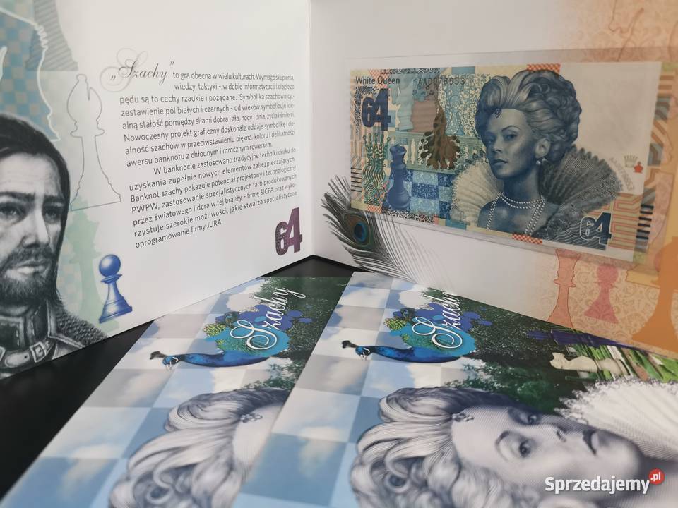 PWPW Szachy banknot testowy Folder UNC 1 Numizmatyka Głogów sprzedam
