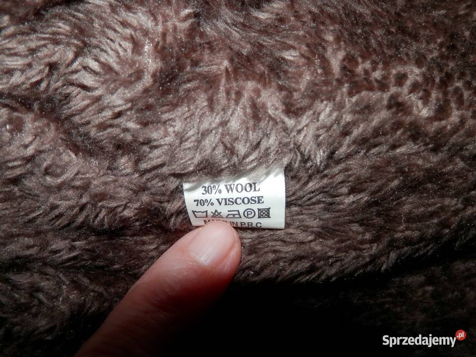 Czapka Wełniana Wełna Wiskoza Beanie Warkocze