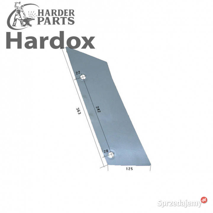 Pierś HARDOX 173322P części do pługa GREGOIRE Suwałki