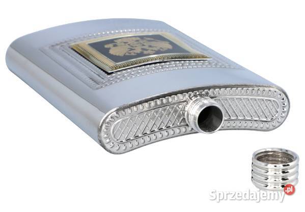 Srebrna Piersiówka Gentelo 8 OZ ze Stal śląskie Ostrowy nad Okszą sprzedam