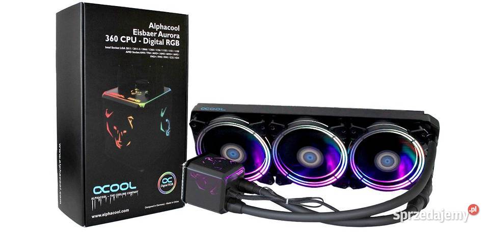 NOWE Alphacool Eisbaer Aurora 360 RGB Chłodzenie