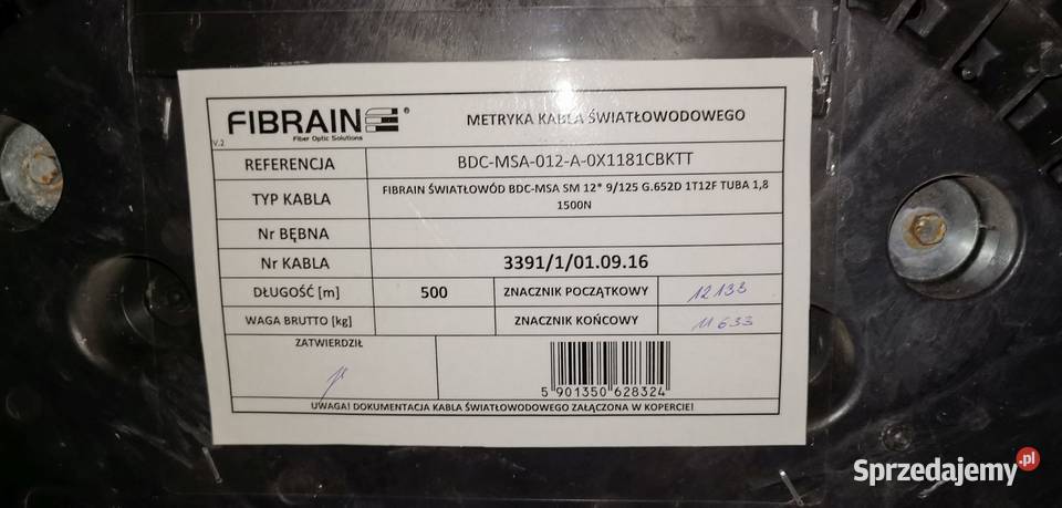 Światłowody wyprzedaż Bydgoszcz sprzedam