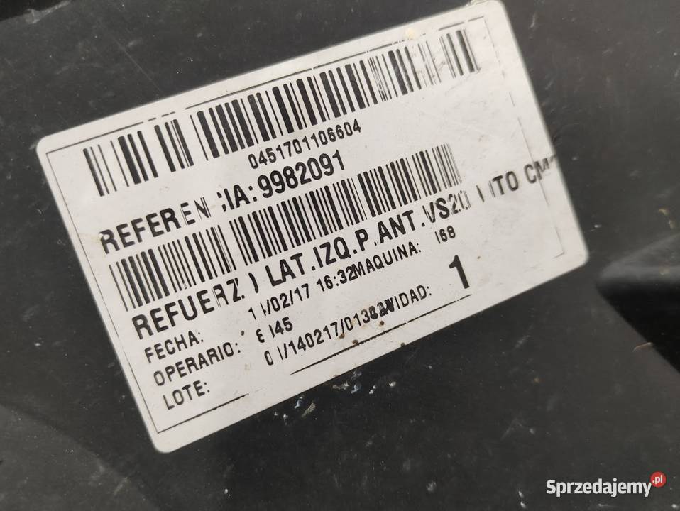 Ślizg Mocowanie Zderzaka Lewy Przód Mercedes Pleszew