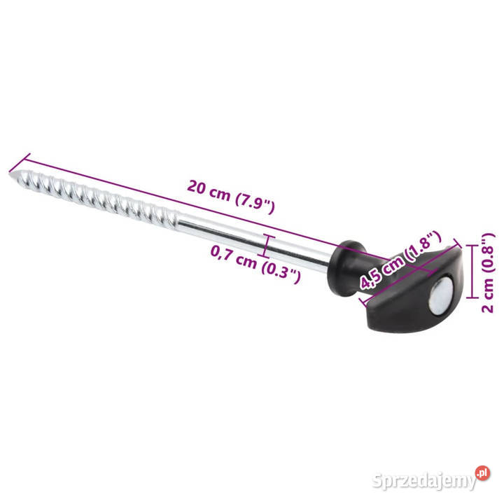 Śledzie do namiotu 24 20 7 mm stal galwanizowana Warszawa