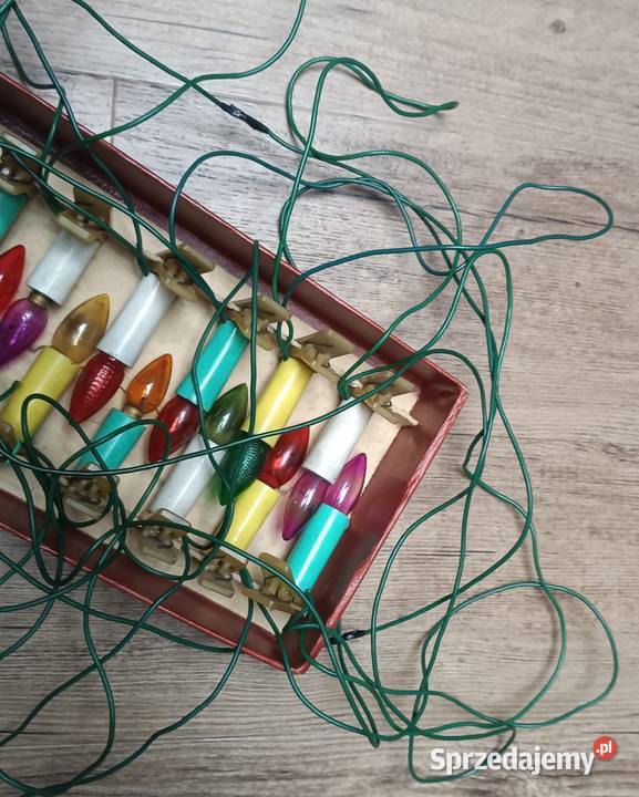 Lampki choinkowe świeczki PRL kolekcjonerskie Zbylitowska Góra