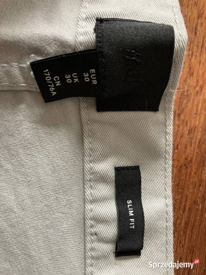 Krótkie spodenki męskie nowe HM jasnoszare slim H&M mazowieckie Warszawa