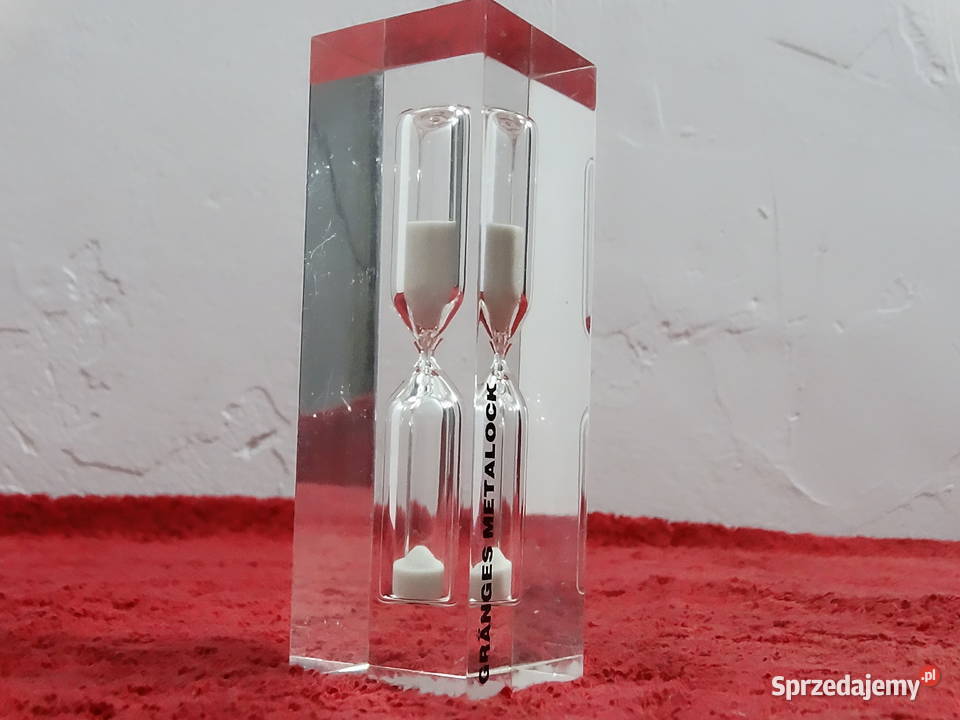 Vintage Klepsydra Grnges Metalock Design PRL Biłgoraj