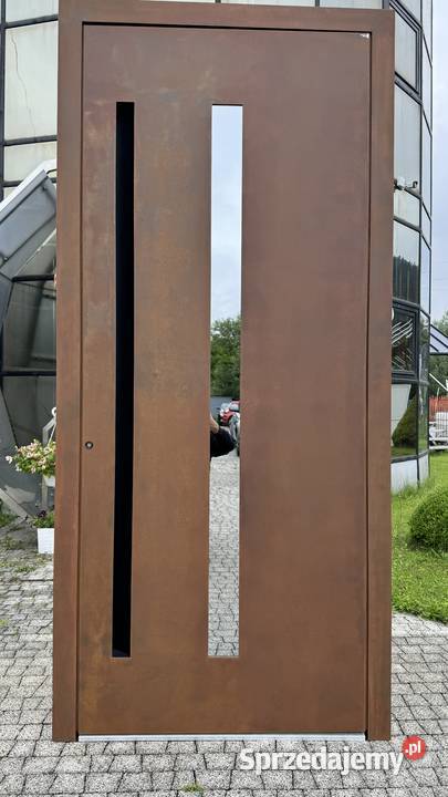 Drzwi wejściowe aluminiowe corten na wymiar małopolskie Nowy Sącz